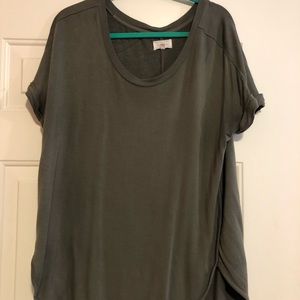 Hunter Green Lou and Grey Top